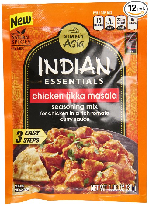 Indian Essentials Seasoning Mix, Tikka Masala, 1.06 Ounce (Pack of 12)