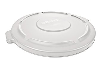 Rubbermaid Commercial Vented BRUTE Trash  Can Lid, 10 Gallon, White