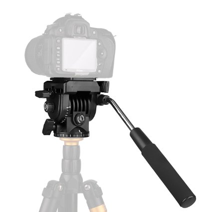pangshi Video Camera Tripod Action Fluid Drag Pan Head For Canon Nikon Sony DSLR Camera Camcorder Shooting Filming
