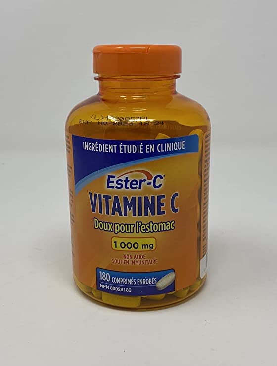 Ester-C Vitamin C 1000mg (180 Tablets), 180 Count