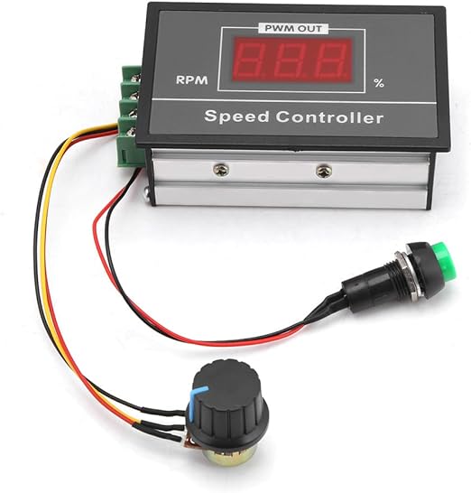 DC 6-60V 12V 24V 36V 48V 30A Adjustable PWM Motor Speed Controller Digtal Display DC Motor Control Governor Start Stop Switch