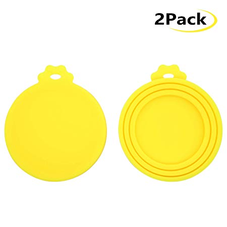RUHHER Universal Can Lids/Silicone Can Covers for Pet Food Cans/Fits Most Standard Size Cans/100% FDA Certified Food Grade Silicone and BPA Free