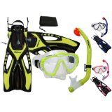 Promate Junior Snorkeling Scuba Diving Mask DRY Snorkel Fins Set for Kids SCS0040