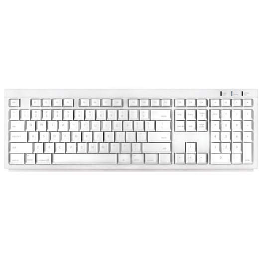 Macally Wireless Bluetooth Full Size Keyboard BTKey for Mac and PC White