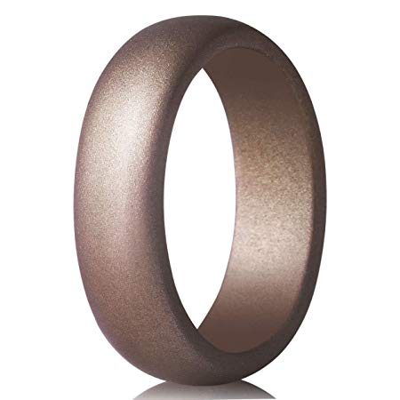 QVOW Silicone Rings for Women, Thin, Affordable and Stackable Rubber Wedding Bands for Athletes, Workout, Fitness, Gym, Exercise, 12, 7, 4, 3 Packs & Singles, Width: 3.0mm, 5.7mm, Size: 4-10
