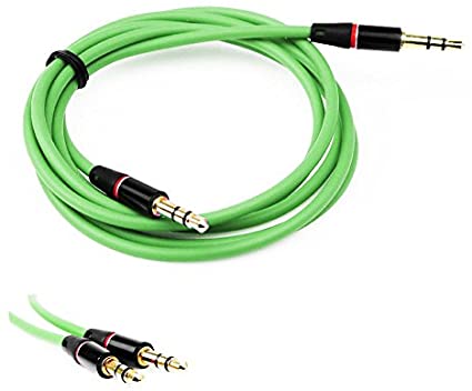 Replacement 4FT 3.5MM Headphone Stereo Audio Cable Cord for Mpow 059, H5, H7 Over Ear Bluetooth Headphones Hi-Fi Stereo Wireless Headset (Green)