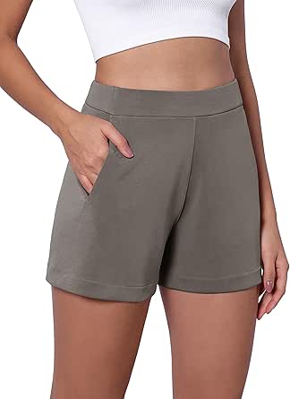 ODODOS Modal Soft Relaxed Shorts with Pockets for Women High Wasit Casual Shorts