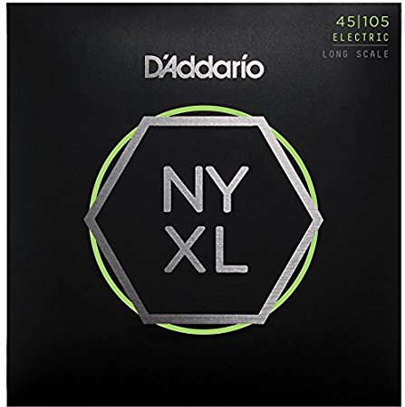 D'Addario NYXL45105 Nickel Wound Bass Guitar Strings, Light Top/Med Bottom, 45-105, Long Scale