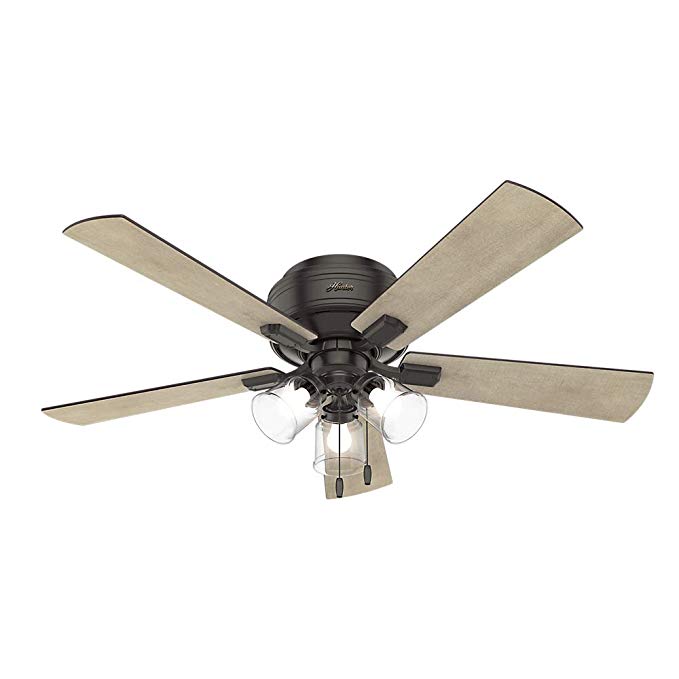 Hunter Fan Company 54208 Hunter 52" Crestfield Noble Bronze LED Light Ceiling Fan,