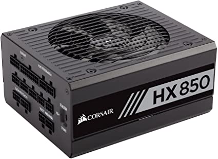 Corsair HX850 850 W Full Modular 80 Plus Platinum 135 mm Fan ATX Power Supply Unit - Black