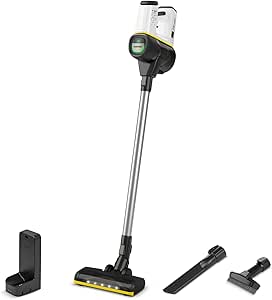 Kärcher Akku-Staubsauger VC 6 Cordless ourFamily, 2 Saugstufen, Laufzeit: bis zu 50 min., Gewicht: 2,8 kg, 25,2 V Akku, Wandhalterung mit Ladefunktion, Boden- und Fugendüse, Staubbürste, Weiß