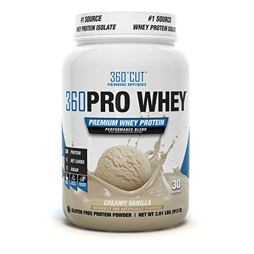 360CUT PRO Whey – Pure Whey Protein Isolate Protein Powder to Boost Metabolism, Build Lean Muscle Mass, Enhance Recovery – Gluten Free, Easy to Digest Whey Protein Powder – Creamy Vanilla 30 Servings