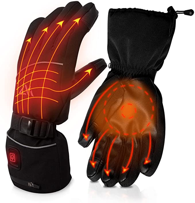 AKASO Heated Gloves for Men Women, Electric Heated Ski Gloves Best Gift