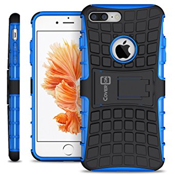 iPhone 7 Plus Kickstand Case, CoverON® [Atomic Series] Hybrid Armor Cover Tough Protective Hard Kickstand Phone Case for Apple iPhone 7 Plus (5.5 )- Blue