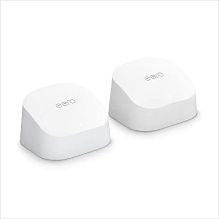 Introducing Amazon eero 6 dual-band mesh Wi-Fi 6 router, with built-in Zigbee smart home hub (1 router   1 extender)