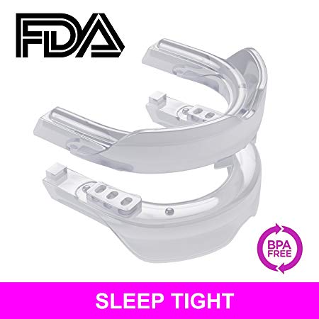 Mouth Guards for Teeth Grinding, Custom Fit Anti Snoring Night Dental Guard with Case for Sleeping Clear