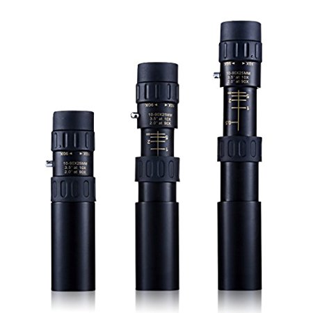 Contever® 10-90x25 Mini HD Monocular Telescope - Pocket Size Super Clear Telescopes For Traveling Viewing Water Sports Outdoor Activities