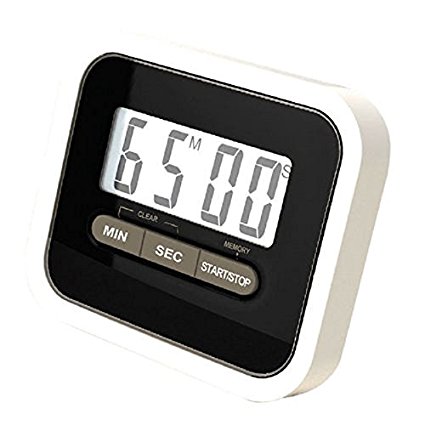 Digital Countdown Timer With Jumbo Display Numbers, Compact Small Size, Loud Alarm - Perfect For Kitchen, Laundry Or Any House Chores. Magnetic Clip-On Back – By Kitch N’ Wares