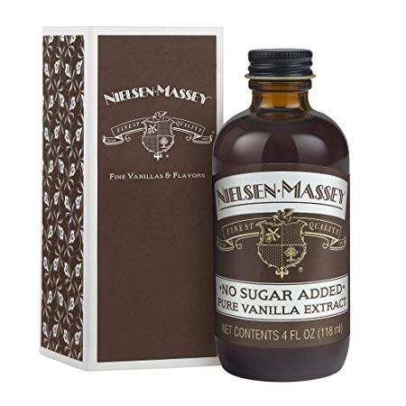 Nielsen-Massey No Sugar Added Pure Vanilla Extract, with gift box, 4 ounces