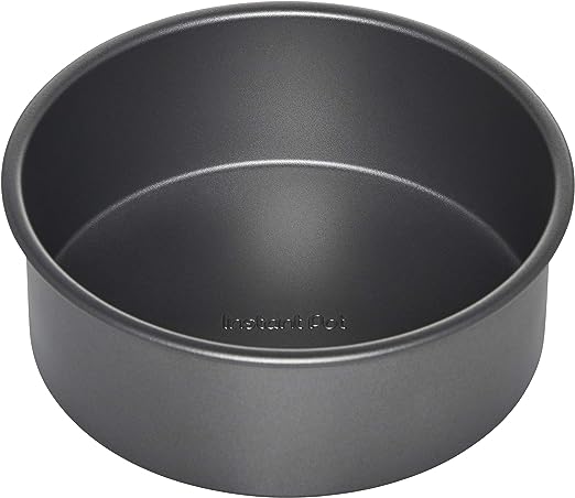 Instant Pot 5252321 runde Kuchenform, 19 cm Offizielles Backgeschirr, Legierter Stahl, grau