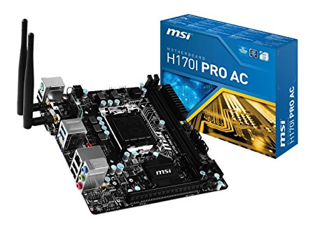 MSI Intel Skylake H170 LGA 1151 DDR4 USB 3.1 Mini ITX Motherboard (H170I Pro AC)