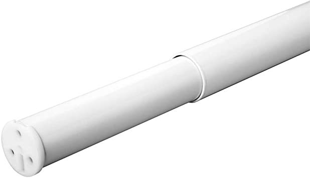 John Sterling RP0020-48/72WT Adjustable Closet Rod, 48-Inch to 72-Inch, White
