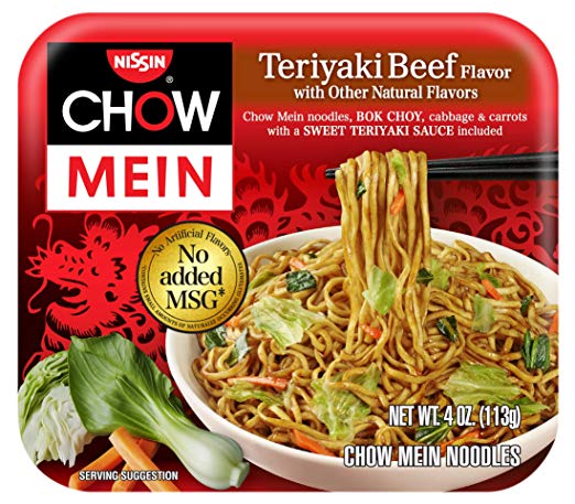 Nissin Chow Mein Premium Teriyaki Beef, 4.0 Ounce (Pack of 12)
