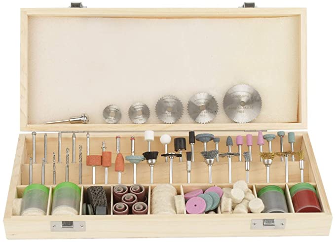 242 Piece Rotary Tool Kit, 242 Piece Rotary Tool Accessories Kit with 1/8" (3.2mm) Universal Shank Size Cutting, Grinding, Sanding, Sharpening, Carving & Polishing Kit in Storage Tray