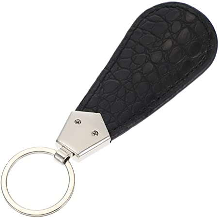 Portable Leather Shoe Horn Keychain: Small Travel Shoehorn Shoe Extractor Mini Shoe Helper with Key Ring Holder Shoe Target for Men Women