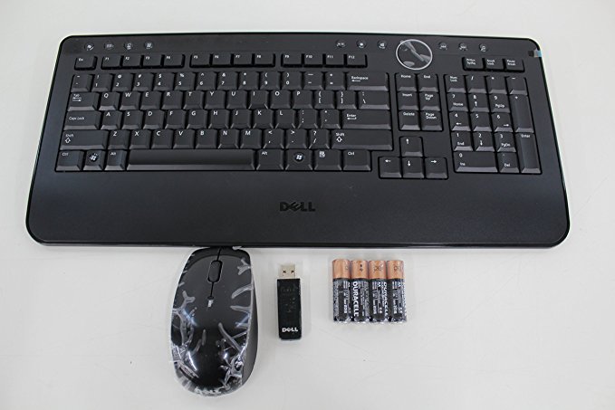 Genuine Dell Slim Wireless Multimedia Black Keyboard   Receiver   Glossy Scroll Wheel Mouse Bundle Part Numbers: M756C, M797C, M787C Model Numbers: Y-RBP-DEL4 , C-UAM35