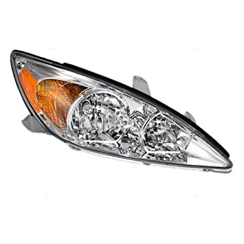Passengers Headlight Headlamp with Chrome Housing Replacement for Toyota 81110AA060