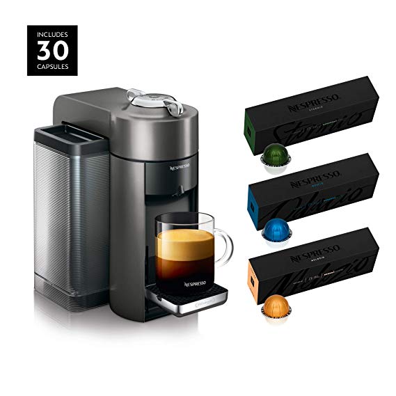 Nespresso Vertuo Coffee and Espresso Machine by De'Longhi with BEST SELLING COFFEES INCLUDED