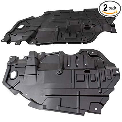 BROCK Pair Set Front Engine Under Cover Lower Left Splash Shield Guards for 2012 2013 2014 Toyota Camry replaces 5144206140 5144106150 TO1228178 TO1228177