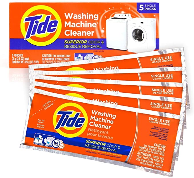 Washing Machine Cleaner by Tide, Washer Machine Cleaner Tablets for Front and Top Loader Machines, 5 Count Box