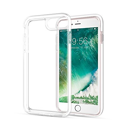 OMOTON Premium Quality Case for iPhone 8 Plus / 7 Plus, Slim Case with Two Reinforced Protection Layers and Anti-Scratch Transparent Clear Back for Apple iPhone 8 Plus (2017) / 7 Plus (2016), White