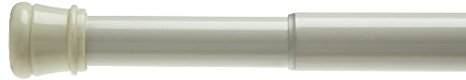 Carnation Home Fashions Adjustable 41-to-76-Inch Steel Shower Curtain Tension Rod, Bone