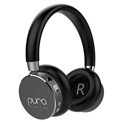 Puro Sound Labs BT2200 Over-Ear Headphones Lightweight Portable Kids Earphones with Safe Wireless, Volume Limiting, Bluetooth and Noise Isolation for iPhone/Android/PC/Tablet - BT2200 Grey