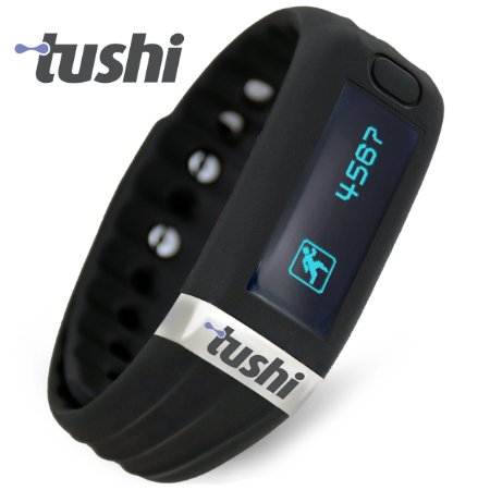 Tushi Fitness Tracker Wristband   Smart Bracelet Pedometer with Silent Vibration Alarm, Activity Reminder and Sleep Performance Monitor   Wireless Bluetooth sync with Smartphones and Tablets (iOS and Android compatible)
