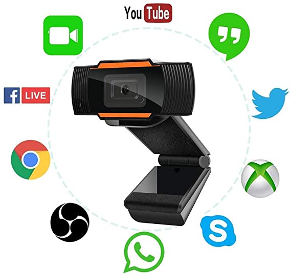 Webcam HD 1080P with Microphone, Video Calling and Recording for Computer Laptop Desktop, Plug and Play USB Camera for YouTube, Compatible with Windows