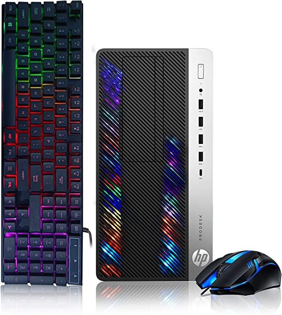 HP Gaming PC Desktop Computer - Intel Quad I5-7500 up to 3.8GHz, 32GB DDR4 Memory, 128G SSD   3TB, GeForce GTX 1660 Ti 6G, RGB Keyboard & Mouse, WiFi & Bluetooth 5.0, Win 10 Pro (Renewed)