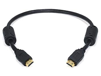 Monoprice 106079 Commercial 1.5ft 28AWG High Speed HDMI Cable with Ethernet w/Ferrite Cores - Black