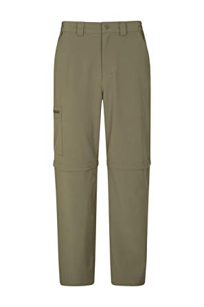 Mountain Warehouse Stride Zip-Off Mens Trousers - UPF50  Spring Pants, Lightweight, Easy Pack Bottoms, Quick Dry, Casual -Ideal Mens Clothing for Work, Hiking, Travelling