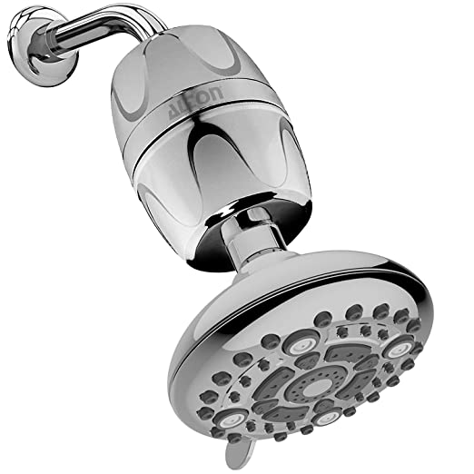 ALTON SHR20985 ABS 6-Function Hard Water Filter Overhead Chrome Finish Shower (Silver, 5 Inch)