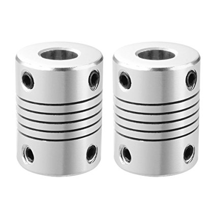 Xcsource 2pcs Flexible Coupler Couplings 5mm x 8mm NEMA 17 Shaft for RepRap 3D Printer or CNC Machine 25mm Length TE490