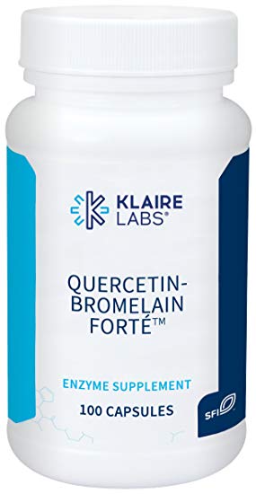 Klaire Labs Quercetin-Bromelain Forte - Immune & Seasonal Support Enzymes with Pancreatic, Proteolytic, Bromelain, Papain Enzymes & Bioflavonoids (100 Capsules)