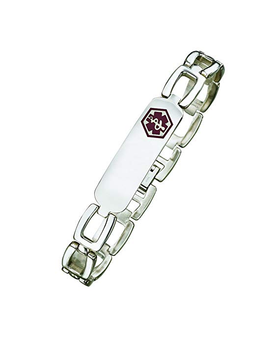 Steel Medical ID Bracelet (Free Engraving & Sizing)