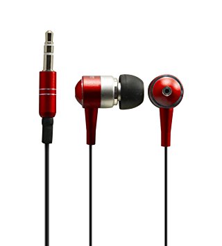 Sentry HO484 Metalix In-Earbuds with Case, Red
