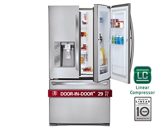 LG LFXS29766S French Door Refrigerator with 29 Cu Ft Capacity in Stainless Steel