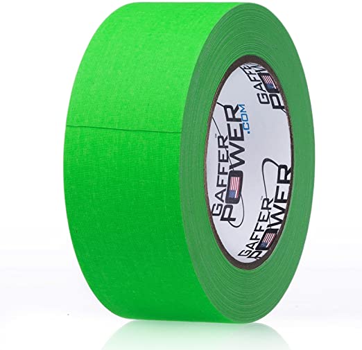 Gaffers Tape 2 Inch | Fluorescent Green | USA Made Quality | Leaves No Residue | by Gaffer Power