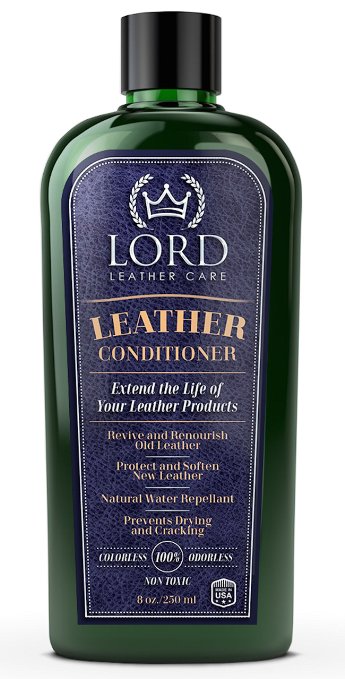 LORD LEATHER CARE CONDITIONER | Leather Restorer and Protectant for Auto Interiors, Luxury Handbags, Leather Apparel, Furniture & Shoes - Advanced Leather Softener - Made in the USA